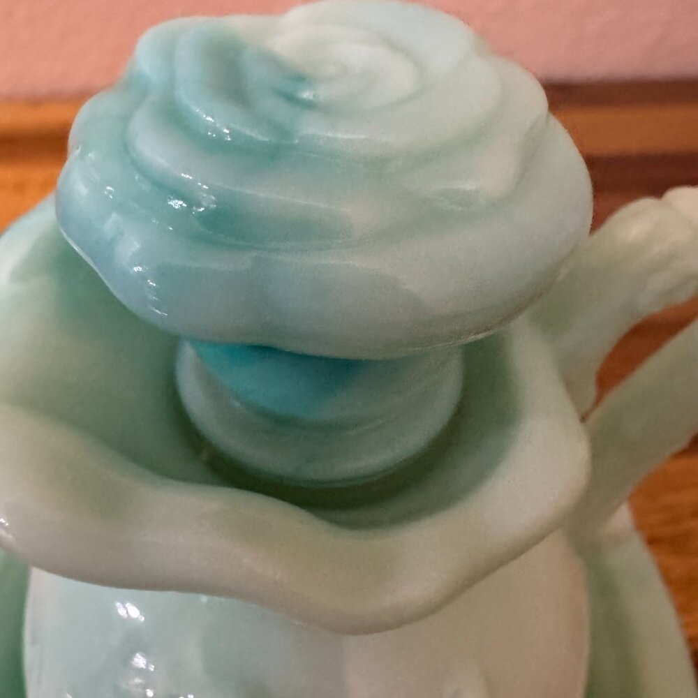 Vintage Avon Aqua/Green Mini Pitcher and Bowl Set - Picture 5 of 12